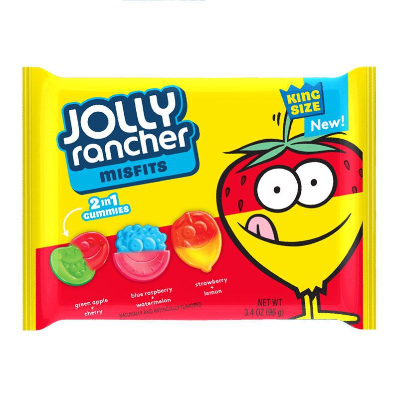 Jolly Rancher Misfits 2 in 1 Gummy Candy King Size 96g - Candy Mail UK