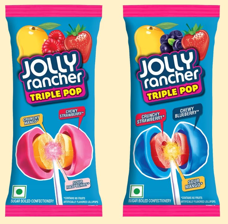Jolly Rancher Triple Pop Lollipop (India) 14g - Candy Mail UK