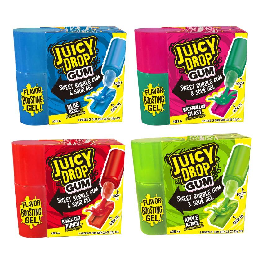Juicy Drop Gum and Sour Gel Assorted Designs - Candy Mail UK