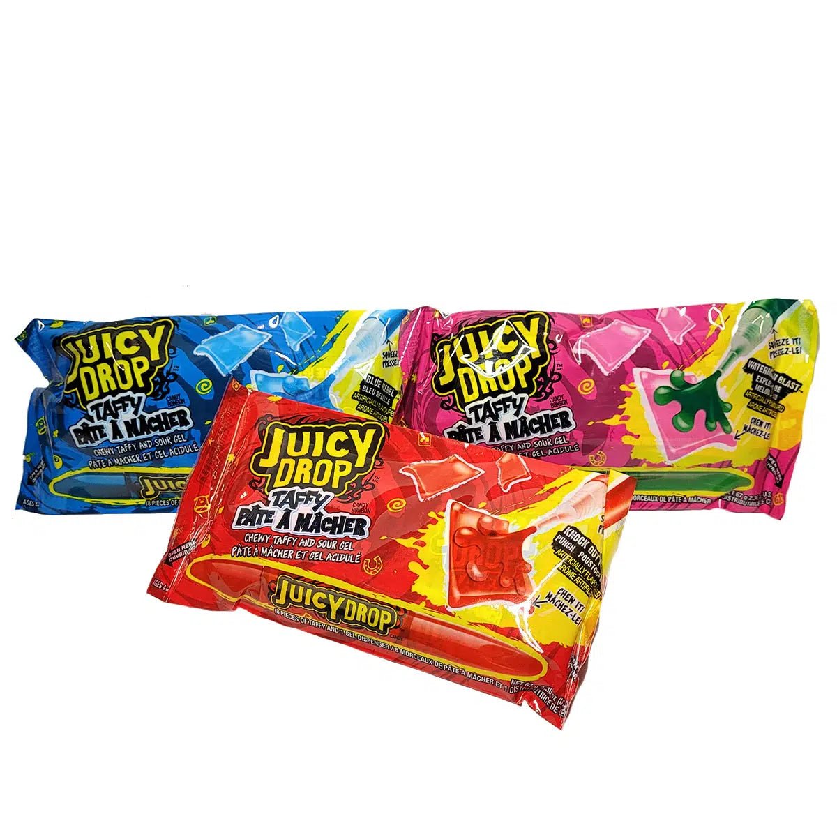 Juicy Drop Taffy & Sour Gel 67g (Assorted Designs) USA Import - Candy Mail UK