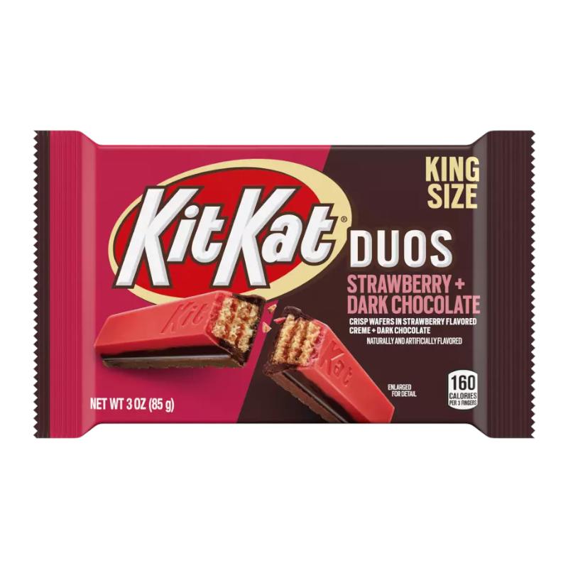 Kit Kat Duos Strawberry and Dark Chocolate Kingsize 85g - Candy Mail UK