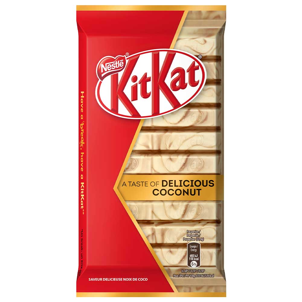 KitKat Delicious Coconut Tafel (Germany) 112g - Candy Mail UK