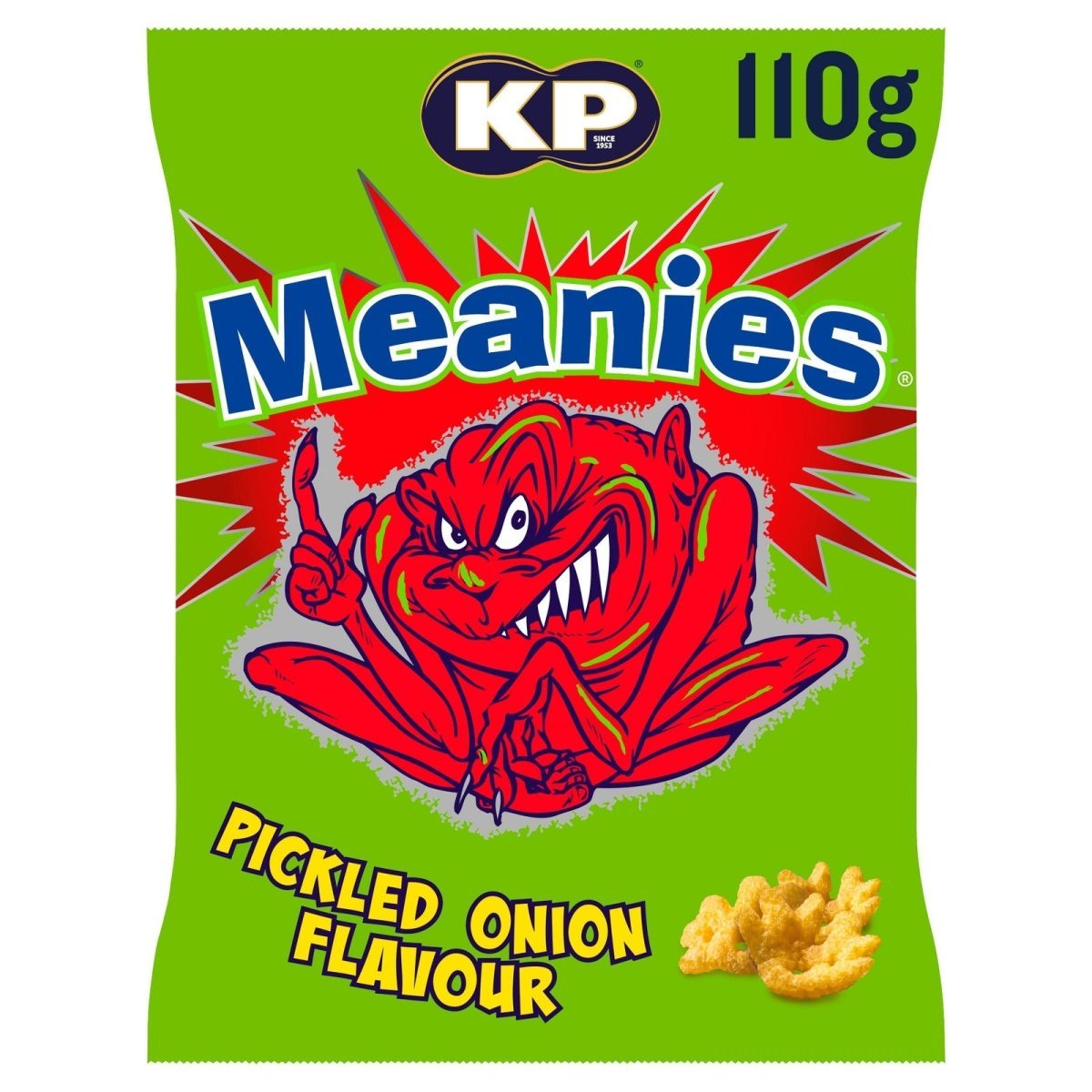 KP Meanies Pickled Onion Flavour 110g Best before (28/12/23) - Candy Mail UK