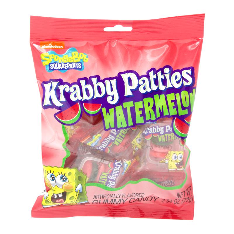 Krabby Patty Watermelon Gummy Candy Bag 72g - Candy Mail UK