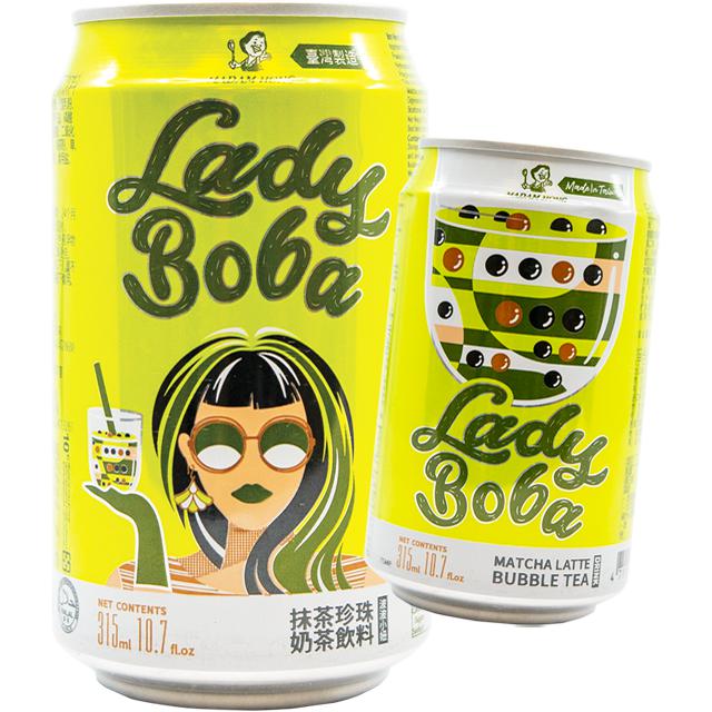 Lady Boba Matcha Latte Bubble Tea 315ml - Candy Mail UK