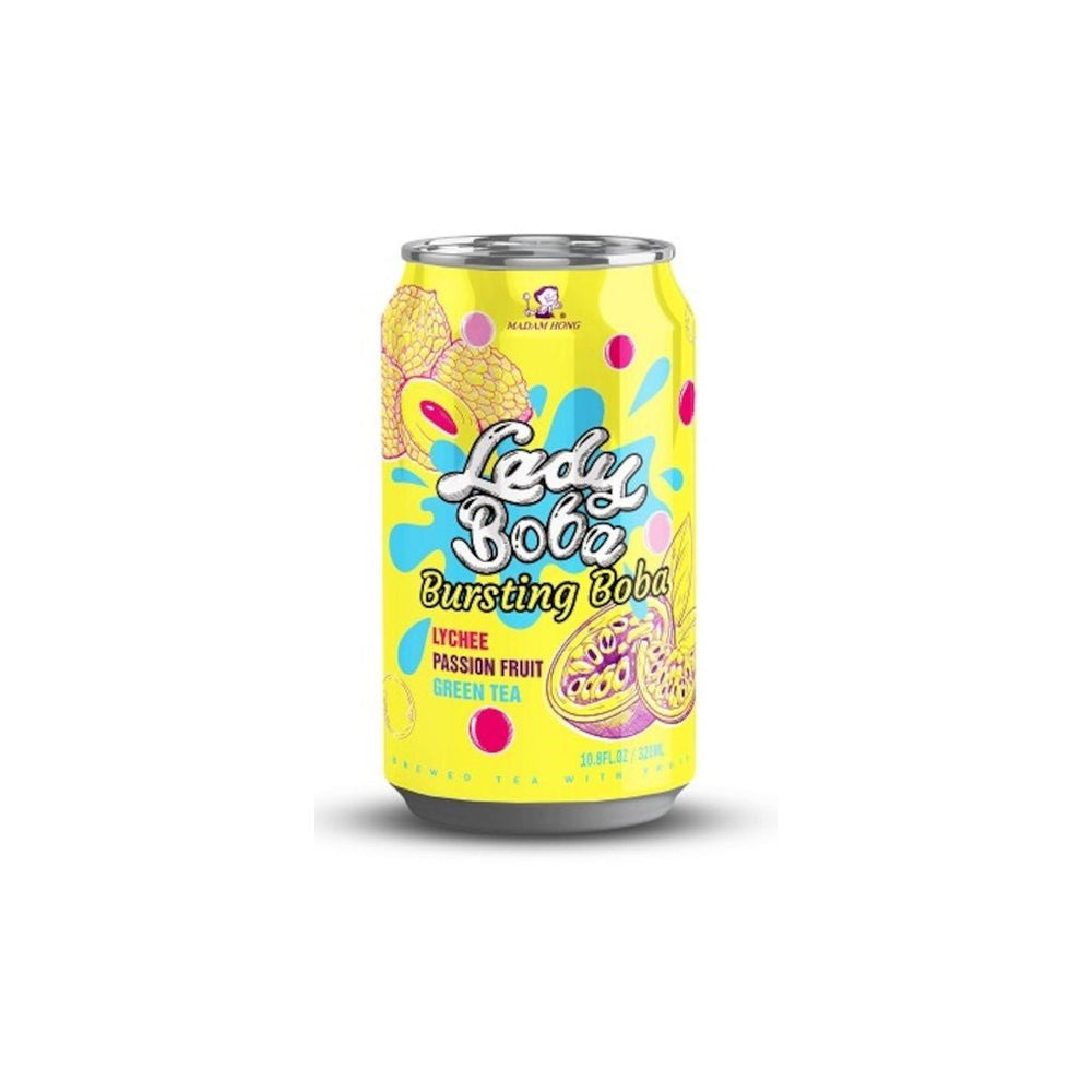 Lady Boba Passionfruit and Lychee Bubble Tea 320ml - Candy Mail UK