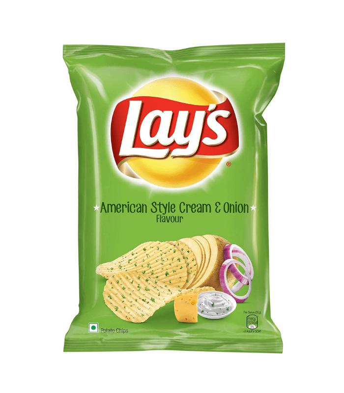Lay's American Style Cream and Onion Flavour Crisps (India) 50g - Candy Mail UK