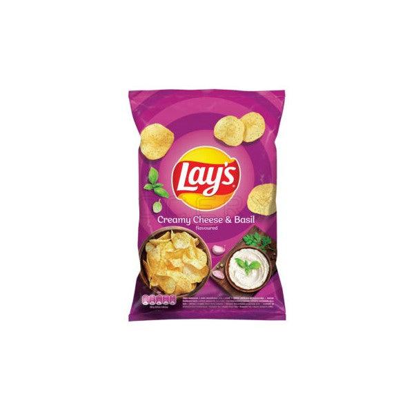Lay's Creamy Cheese and Basil Crisps 140g - Candy Mail UK