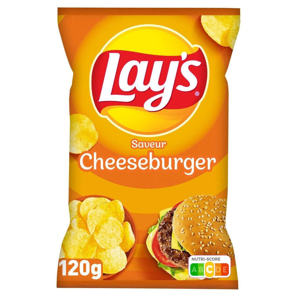 Lay's Crisps Cheese Burger (France) 120g - Candy Mail UK