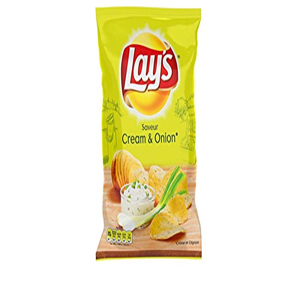 Lay's Crisps Cream and Onion (France) 120g - Candy Mail UK