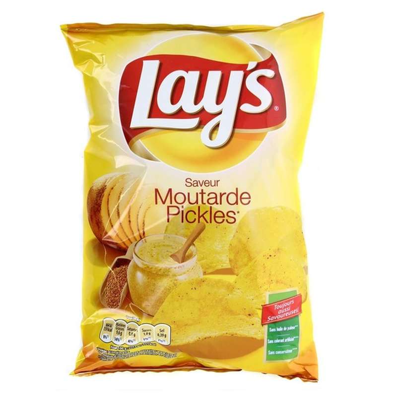 Lay's Crisps Mustard Pickle (France) 135g - Candy Mail UK