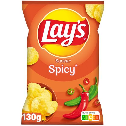 Lay's Crisps Spicy (France) 130g - Candy Mail UK