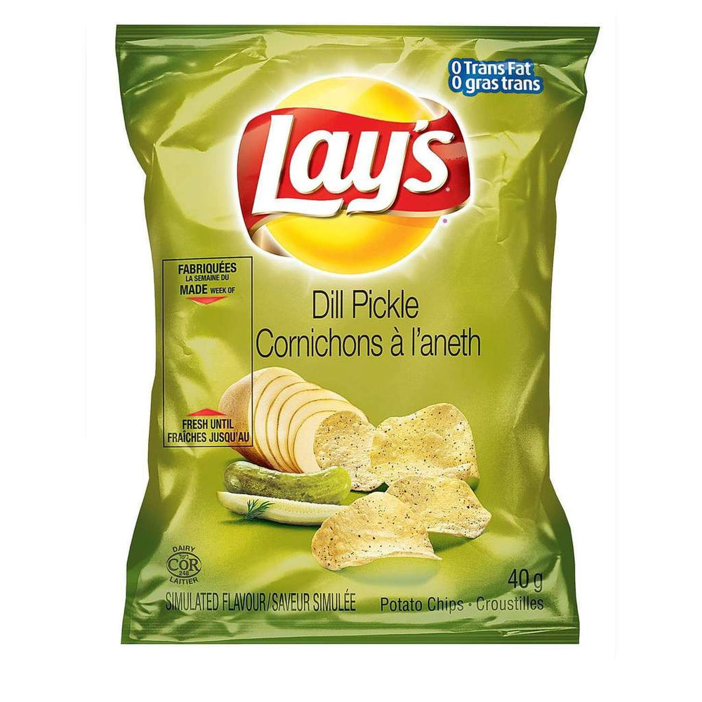 Lay's Dill Pickle Crisps (Canada) 40g - Candy Mail UK