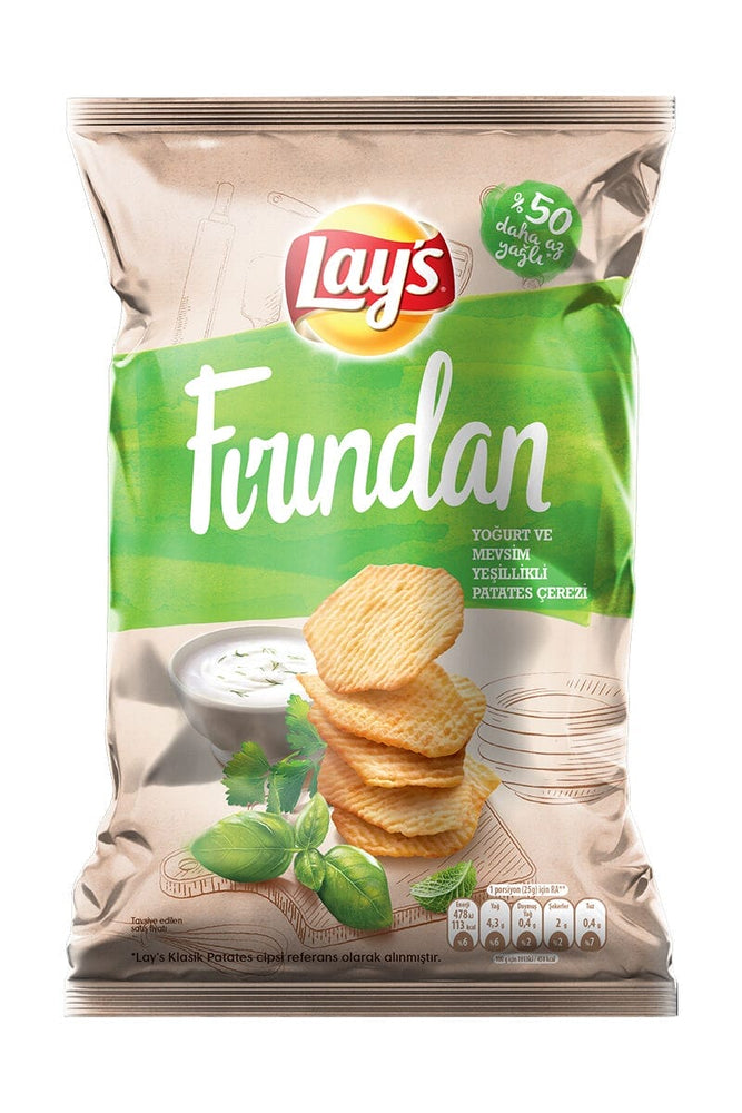 Lay's Firindan potato Snack with Yogurt and Herbs (Türkiye) 130g - Candy Mail UK