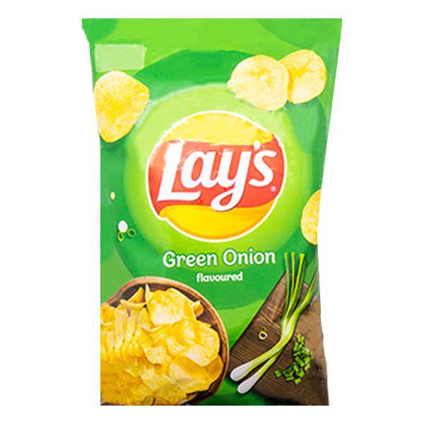 Lay's Green Onion Flavour Crisps (EU) 140g - Candy Mail UK