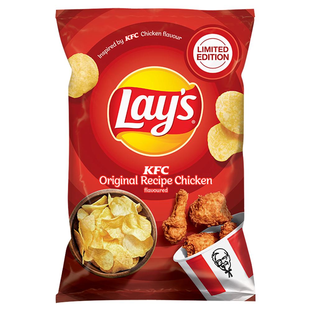 Lay's KFC Original Recipe Chicken Flavoured Crisps 140g - Candy Mail UK