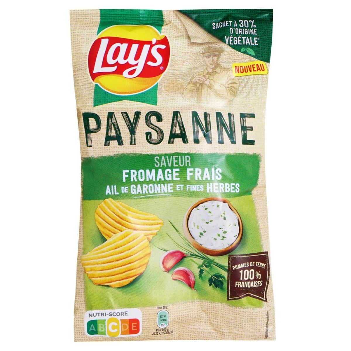 Lay's Paysanne Sour Cream and Garlic Flavour Crisps 120g Best Before (24/03/24) - Candy Mail UK
