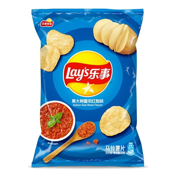 Lay's Potato Chips - Italian Red Meat Flavor 70g - Candy Mail UK