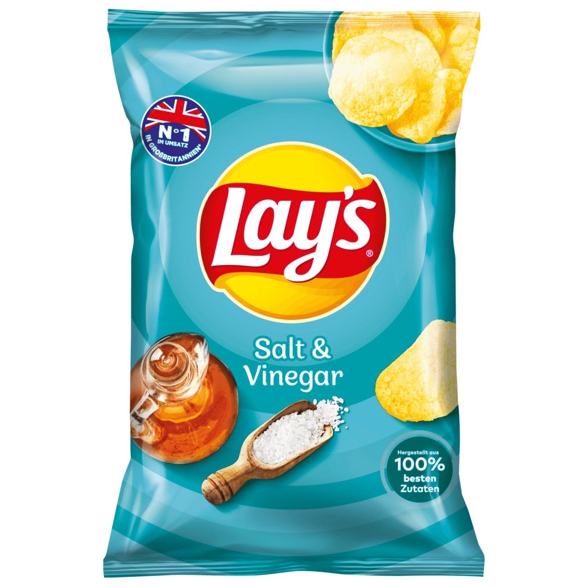 Lay's Salt and Vinegar Crisps (Germany) 150g - Candy Mail UK