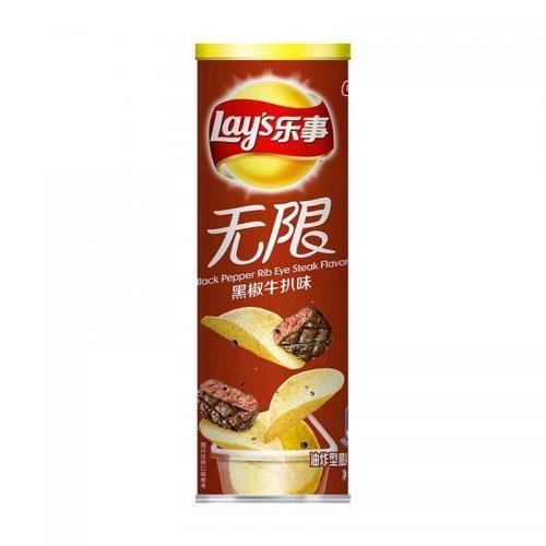 Lay's Stax Black Pepper Rib Eye Steak Flavour 90g - Candy Mail UK