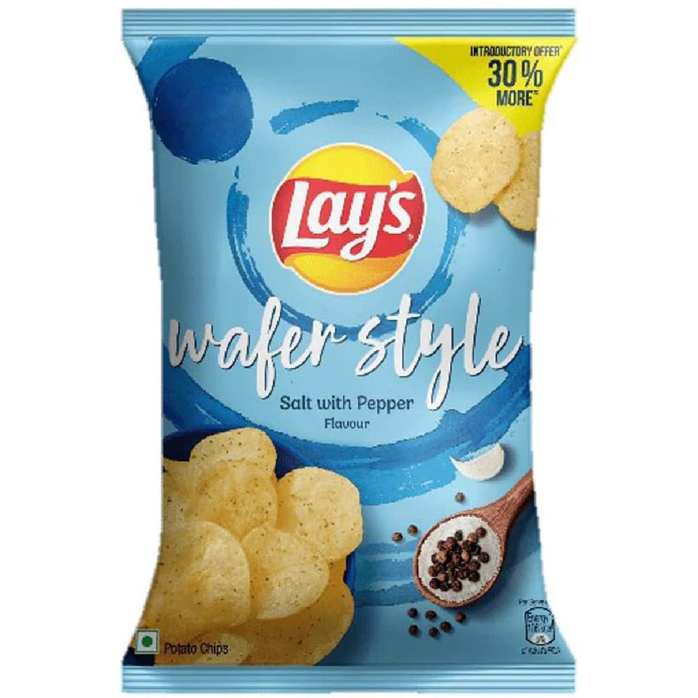Lay's Wafer Style Salt and Pepper Crisps (India) 48g - Candy Mail UK