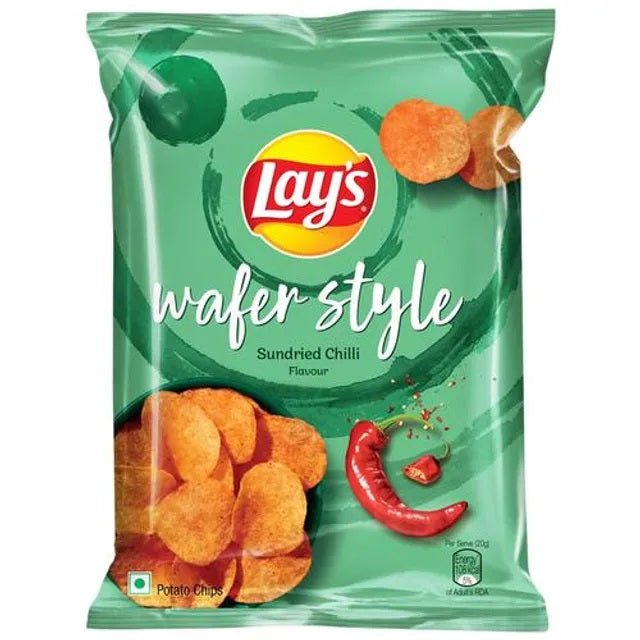 Lay's Wafer Style Sundried Chilli Crisps (India) 48g - Candy Mail UK