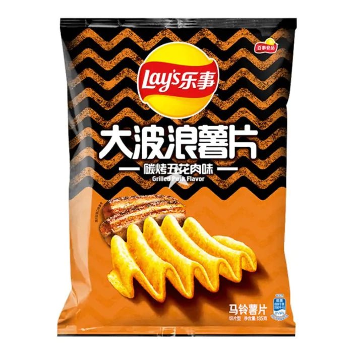 Lay's Wave Potato Chips Grilled Pork Flavour (China) 70g - Candy Mail UK