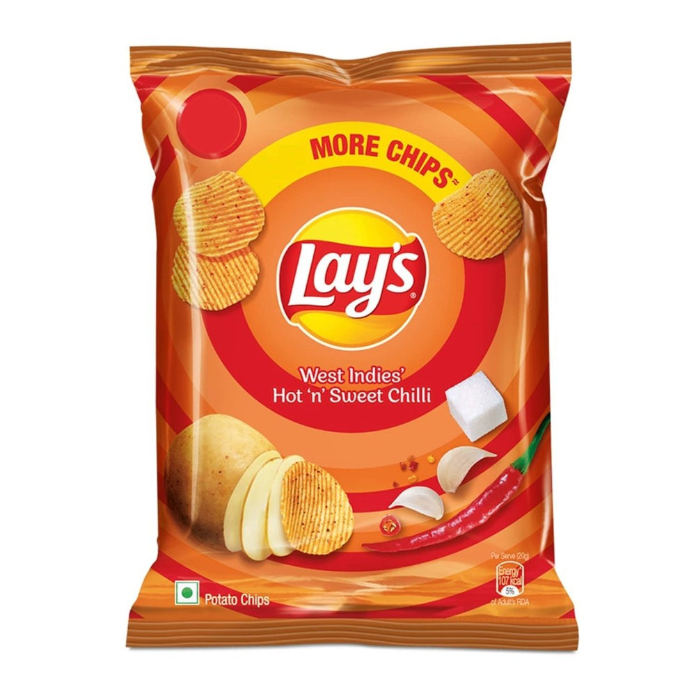 Lay's West indies Hot Sweet and Chilli Flavour Crisps (India) 50g - Candy Mail UK