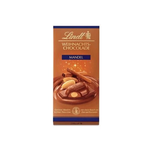 Lindt Christmas Chocolate Almond Bar 100g - Candy Mail UK
