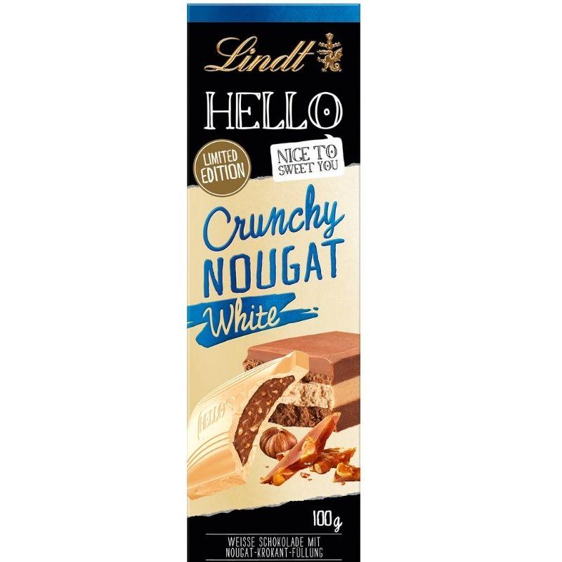 Lindt Hello Crunchy Nougat White 100g - Candy Mail UK