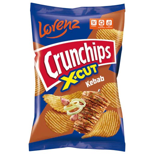 Lorenz Crunch Chips X-Cut Kebab Flavour 130g - Candy Mail UK