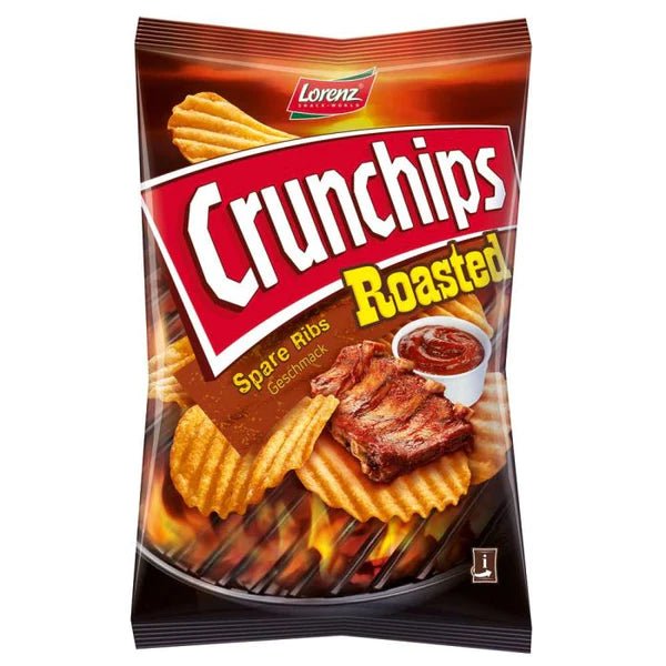 Lorenz Crunch Chips X-Cut Roasted Spare Ribs Flavour 140g - Candy Mail UK