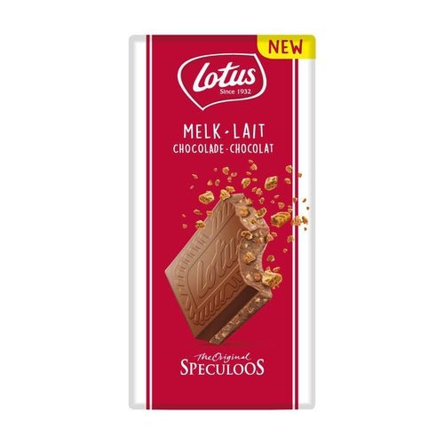 Lotus Biscoff Milk Chocolate with Biscuit pieces 180g - Candy Mail UK