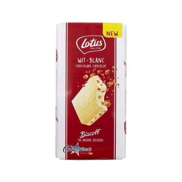 Lotus Biscoff White Chocolate with Biscuit pieces 180g - Candy Mail UK