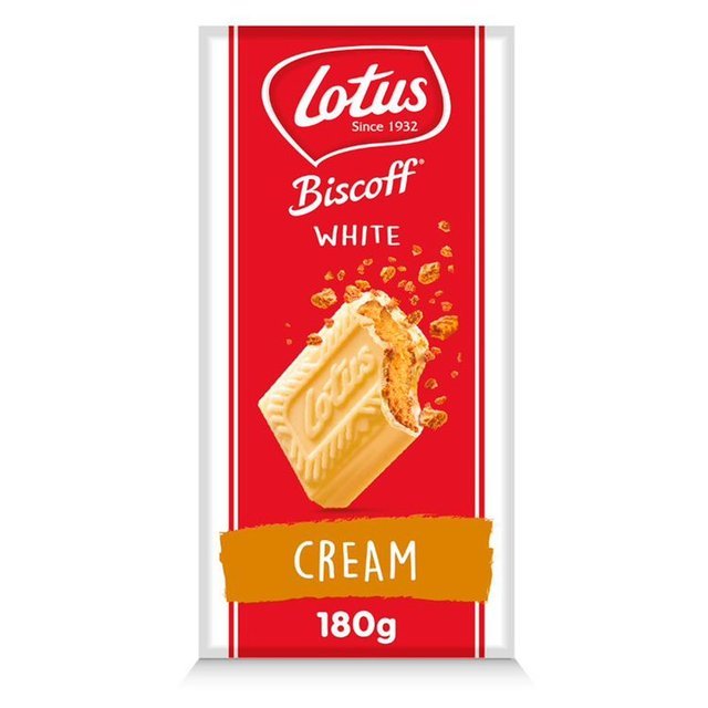 Lotus Biscoff White Chocolate with Speculoos Cream 180g - Candy Mail UK