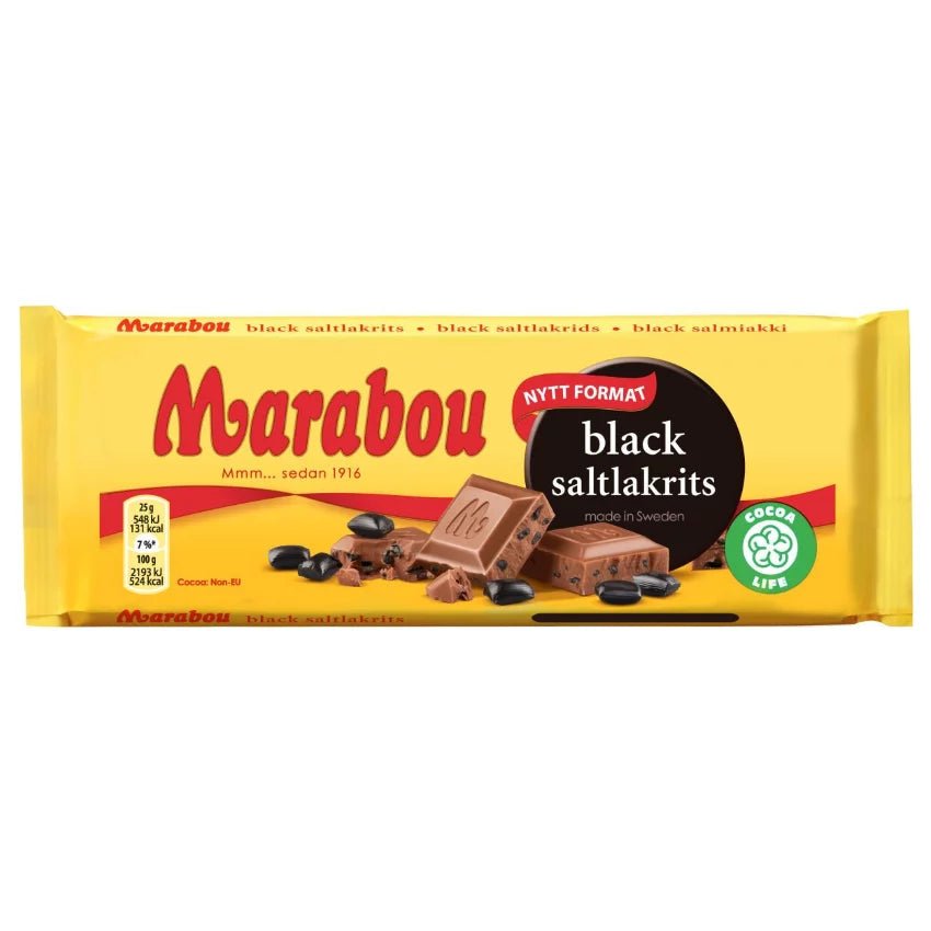 Marabou Black Licorice Chocolate 100g - Candy Mail UK
