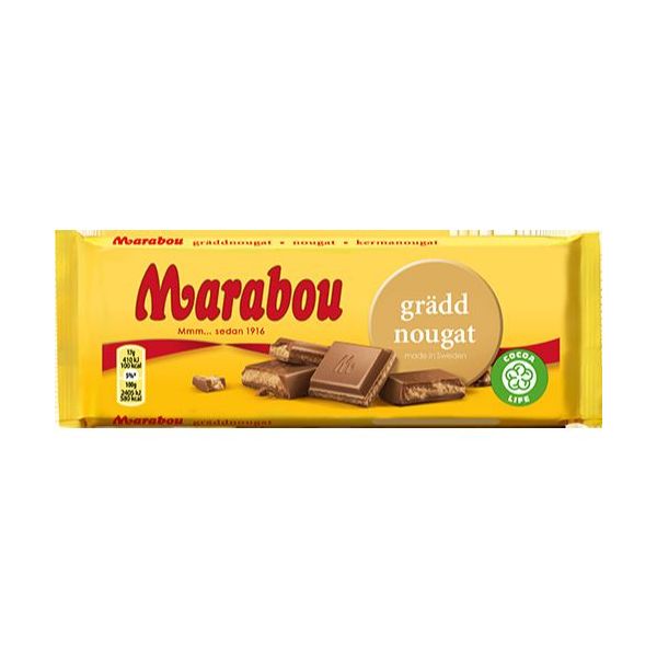 Marabou Creamy Nougat Chocolate Block (Sweden) 100g - Candy Mail UK