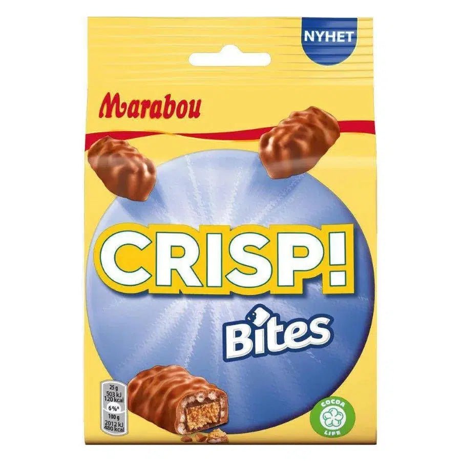 Marabou Crisp Bites (Sweden) 140g Best Before 8th Jan 2023 - Candy Mail UK