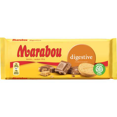 Marabou Digestive Chocolate Block (Sweden) 100gBest Before 13th December 2023 - Candy Mail UK