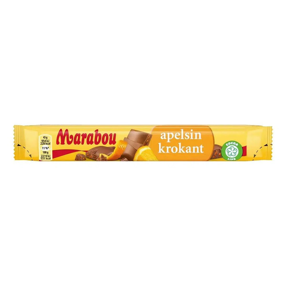 Marabou Orange and Caramel Almond Bar (Sweden) 43g Best Before 7th August 2023 - Candy Mail UK