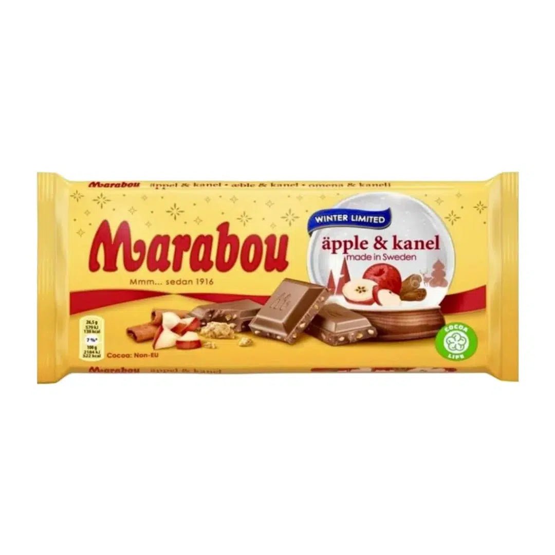 Marabou Winter Edition Apple and Cinnamon Bar (Sweden) 185g - Candy Mail UK