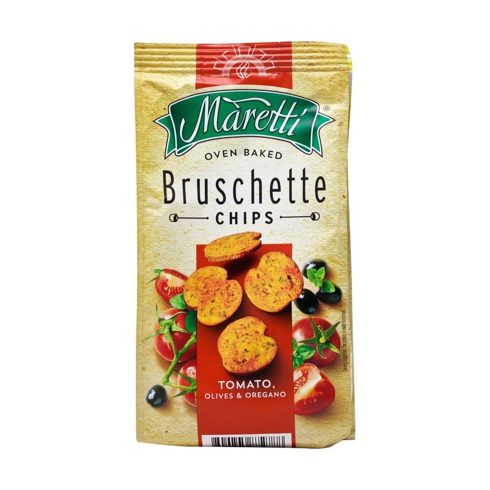 Maretti Bruschette Chips Tomato Olive and Oregano 70g - Candy Mail UK