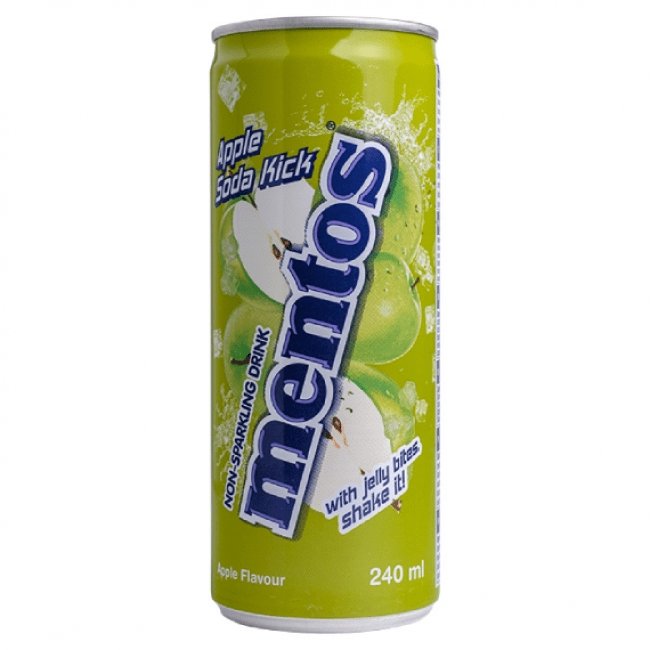 Mentos Apple Soda Kick Flavour Drink with Jelly Bites 240ml - Candy Mail UK