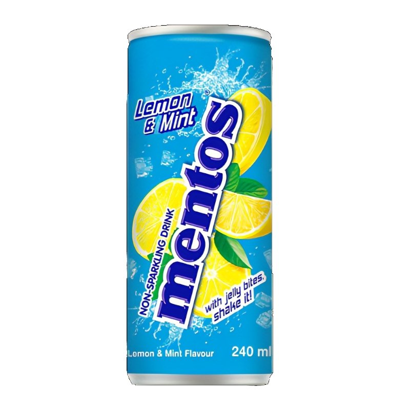 Mentos Lemon and Mint Flavour Drink with Jelly Bites 240ml - Candy Mail UK