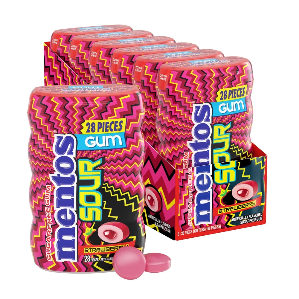 Mentos Sour Strawberry 28 Pieces Candy Mail Uk 6702