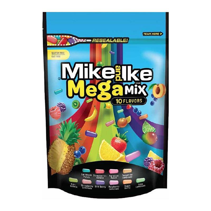 Mike and Ike Mega Mix Up Stand Up Pouch 283g - Candy Mail UK