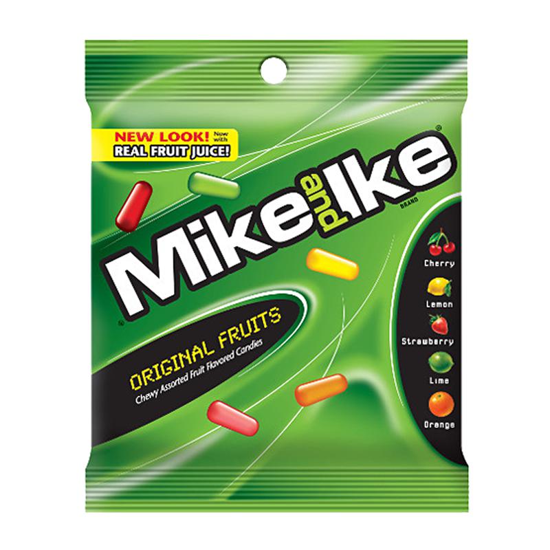 Mike and Ike Original Fruits Peg Bag 141g - Candy Mail UK