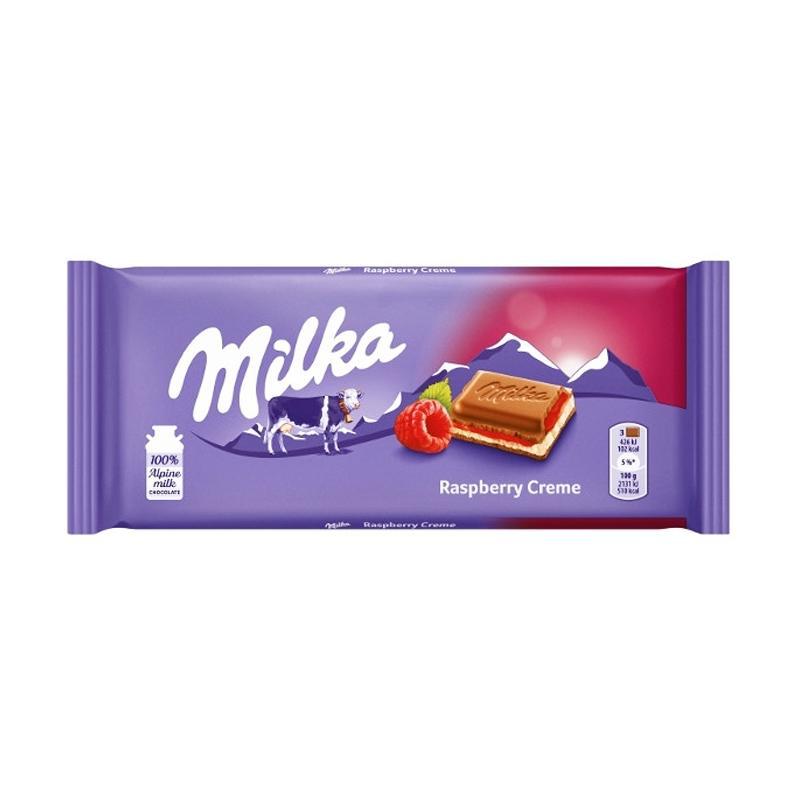 Milka Raspberry Creme Milk Chocolate Bar - World Market