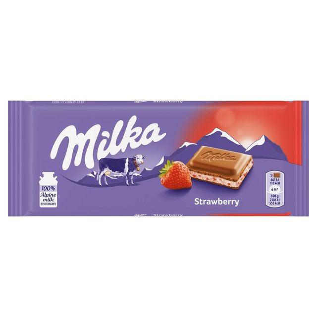 Milka Strawberry 100g - Candy Mail UK