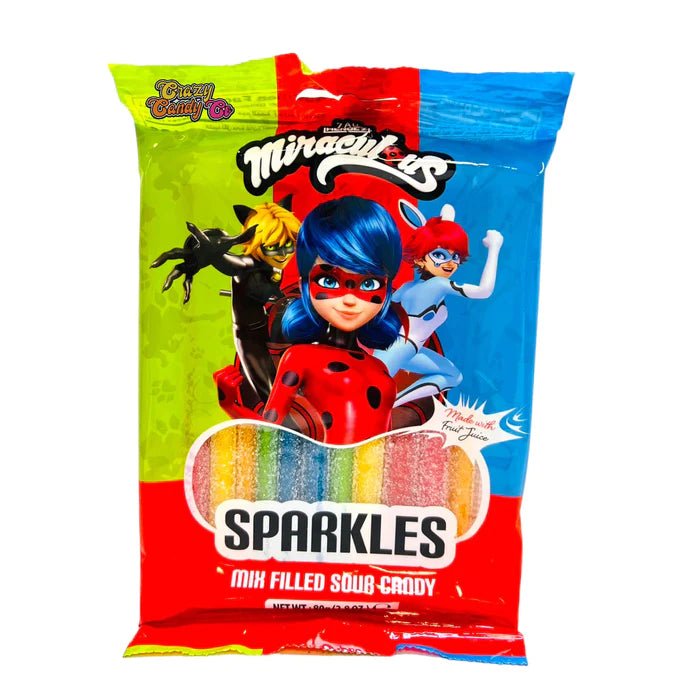 Miraculous Sparkles Mix Filled Sour Candy 80g - Candy Mail UK